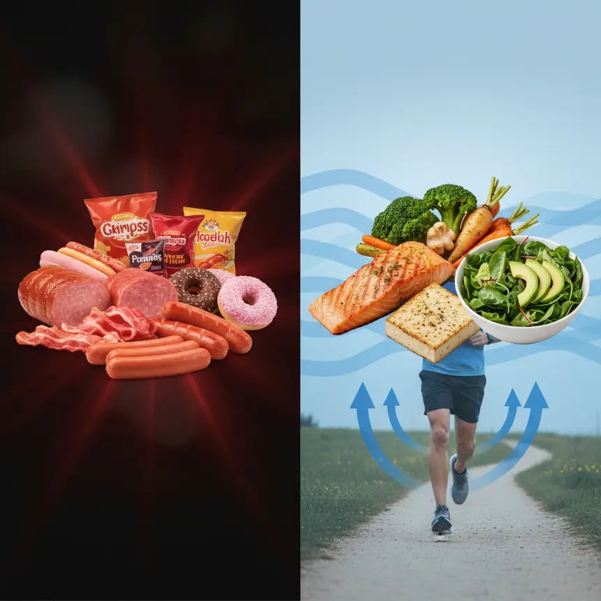 건강 식단, 유산소 운동, 영양소 섭취