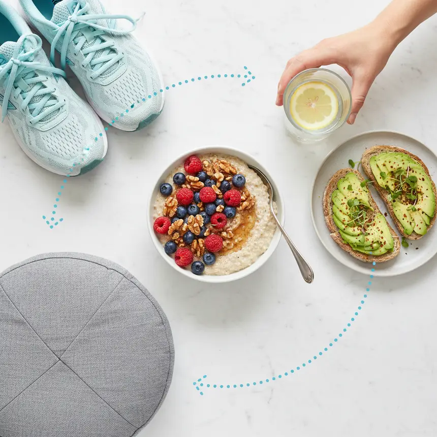 Healthy routine, nutritional diet