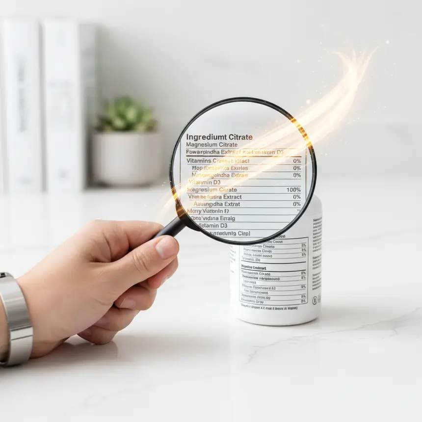 Checking supplement label