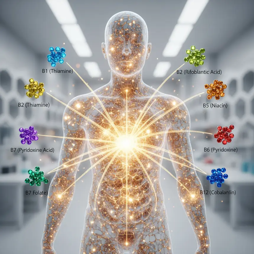 B-complex vitamins, energy metabolism, vital nutrients