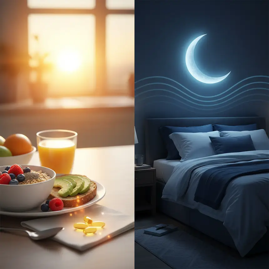 B vitamin intake, restful sleep, enhanced vitality