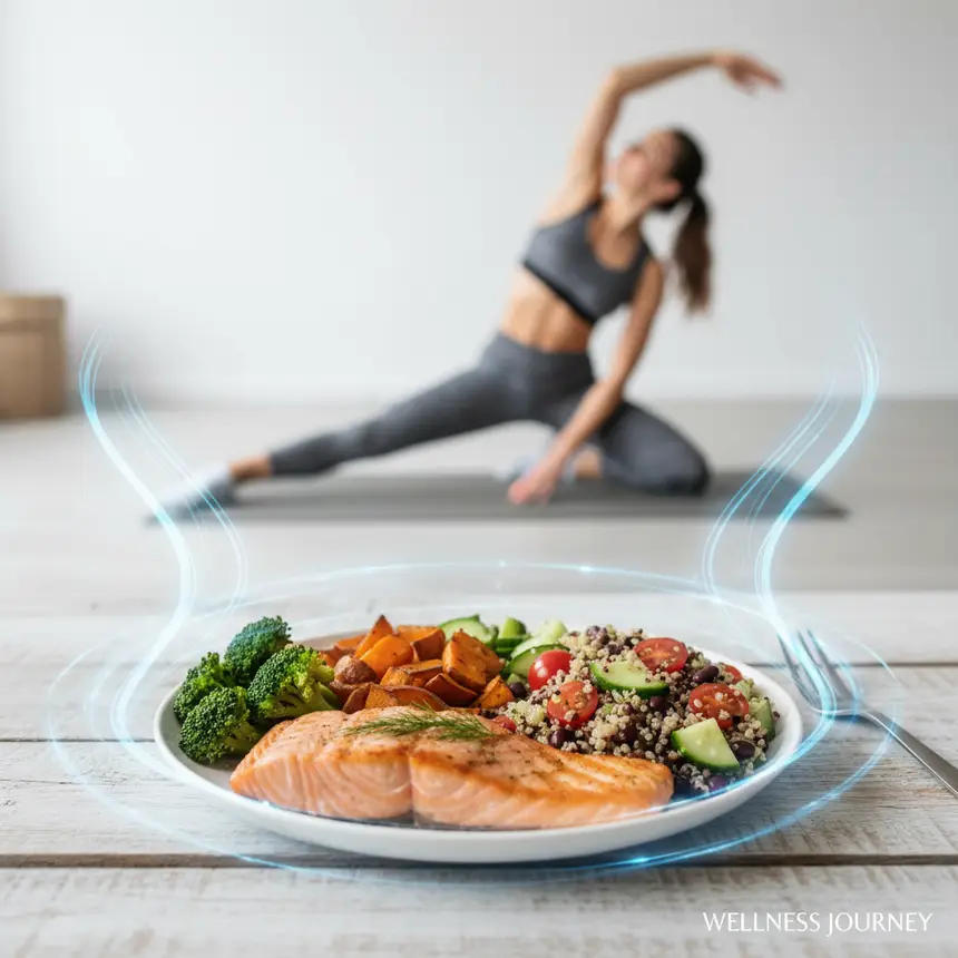 Healthy eating and exercise routine