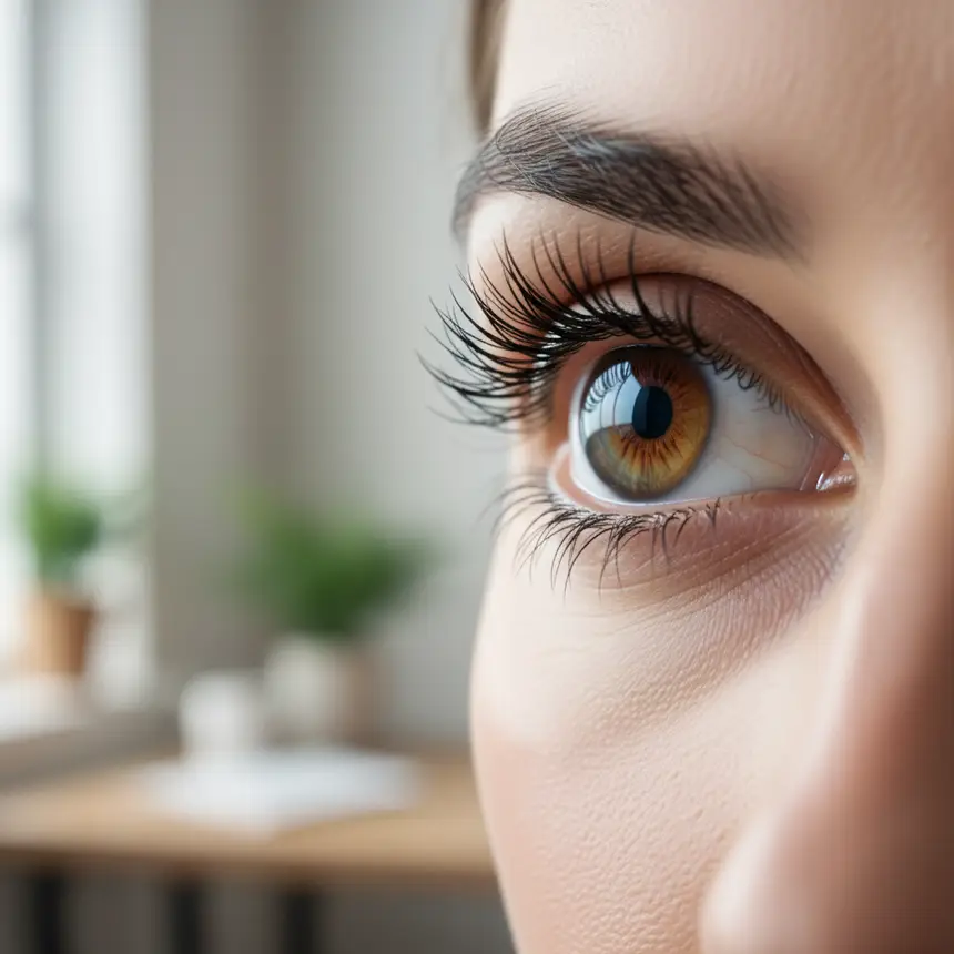 Healthy eye, clear vision