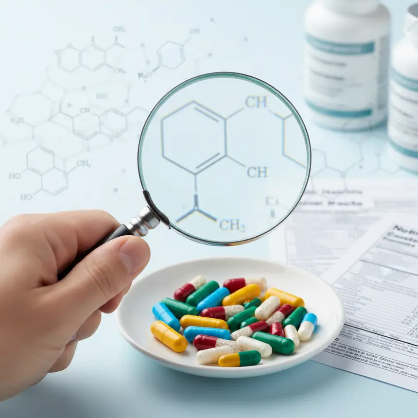 Supplement selection, ingredient analysis
