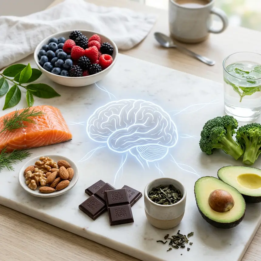 Brain-healthy foods, essential nutrients, brain activity
