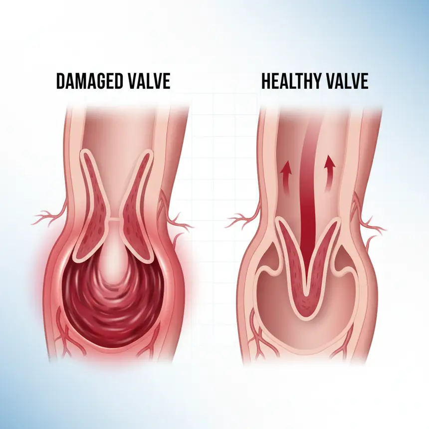 Vein valve dysfunction