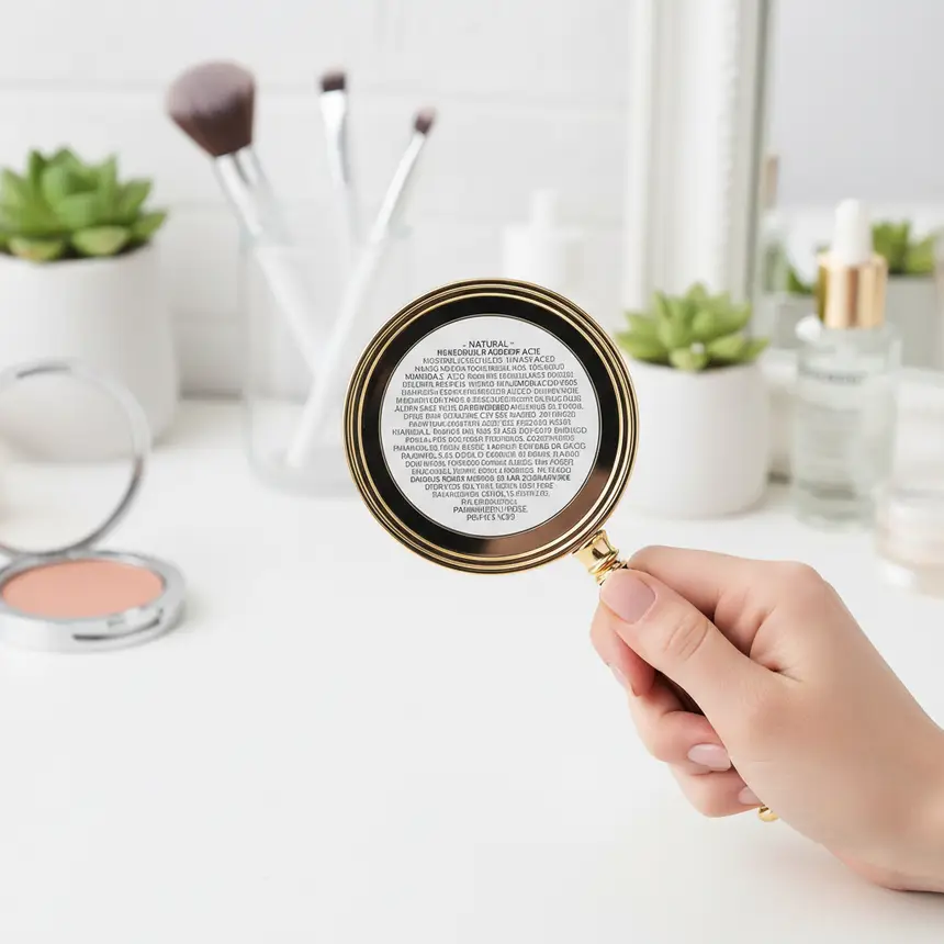 Checking makeup ingredients