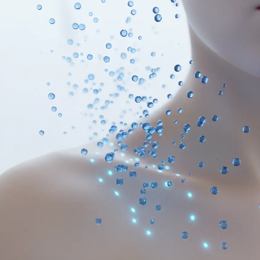 Hyaluronic acid skin hydration