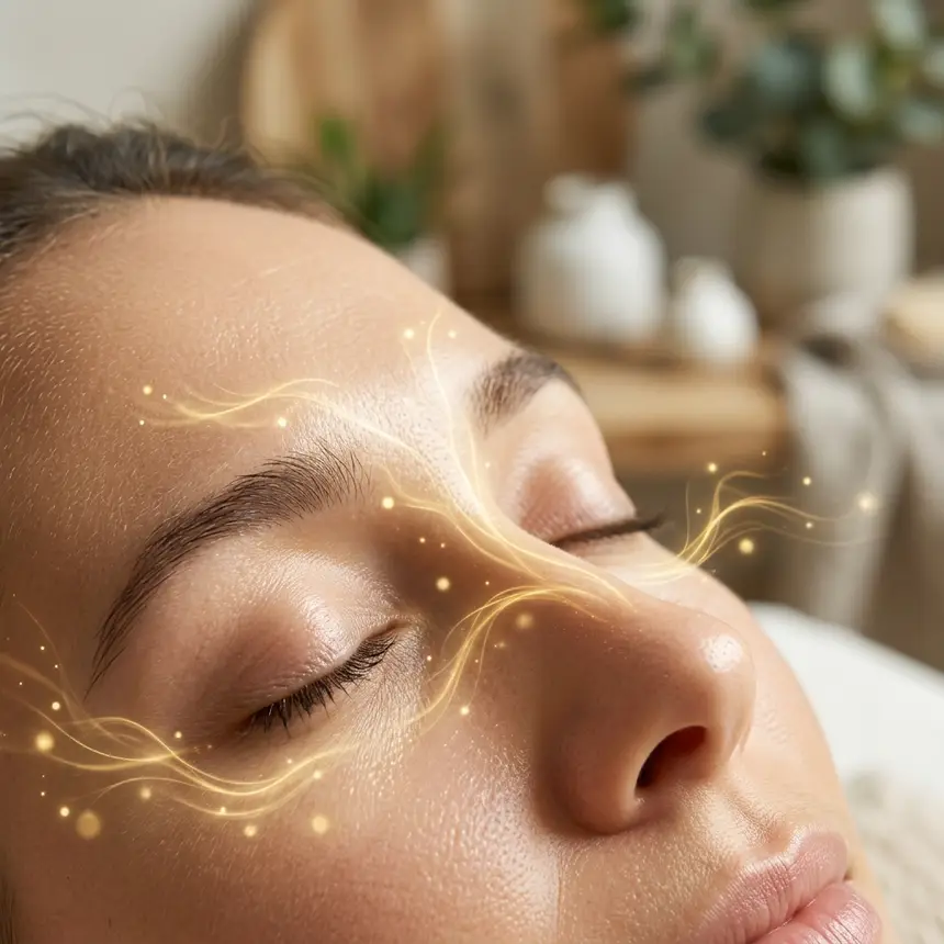 Warm eye compress effects