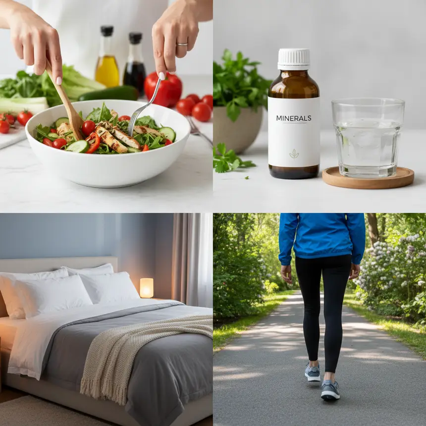 healthy habits, nutrient supplementation, regular sleep