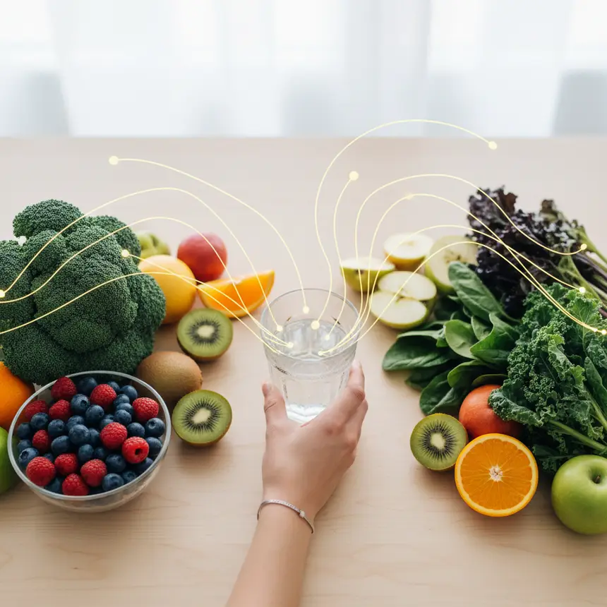 건강식단, 수분섭취, 운동습관