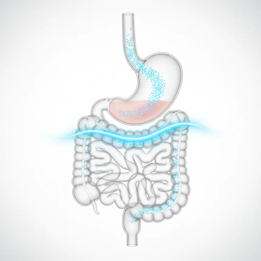 Empty stomach probiotic absorption, gut delivery