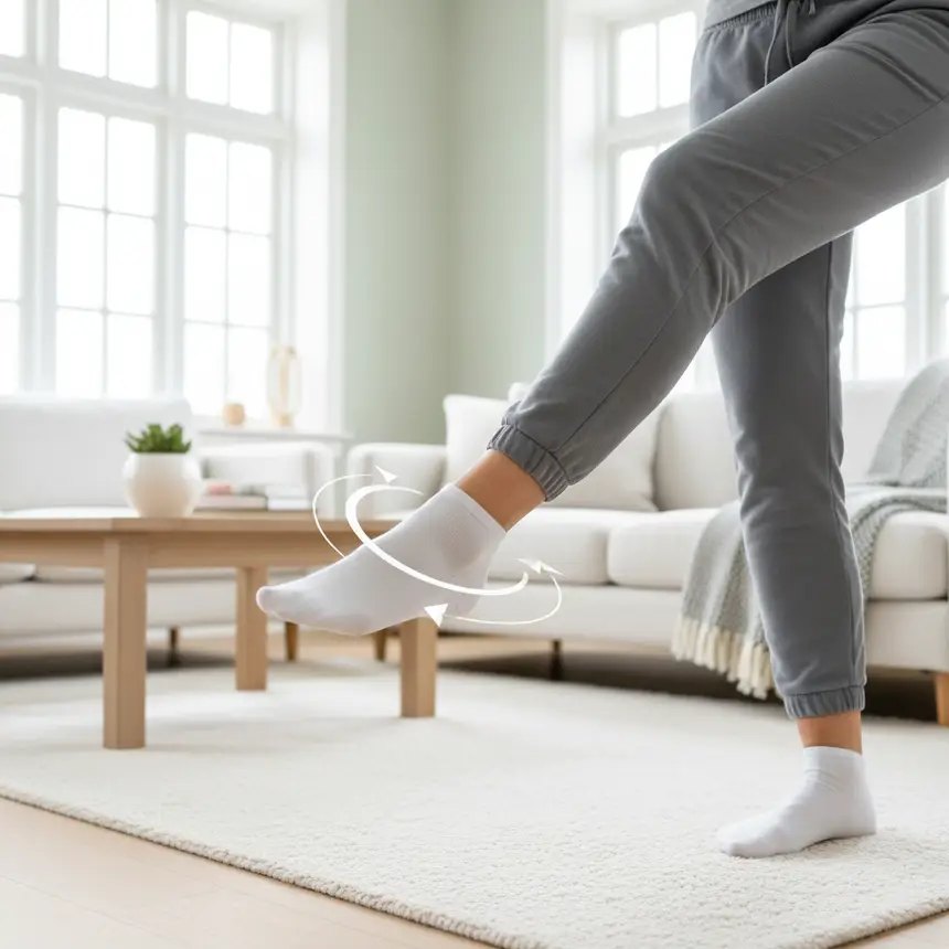 Ankle pump exercise, blood circulation