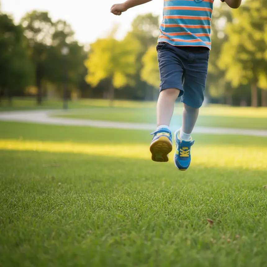 Active child playing