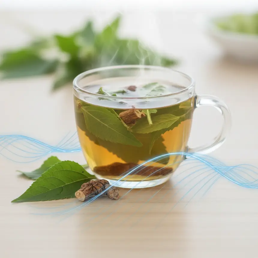Echinacea herbal tea for well-being