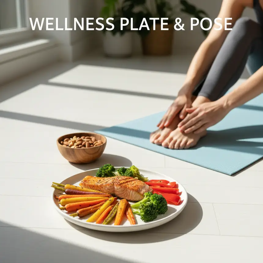 Anti-inflammatory diet, yoga stretching